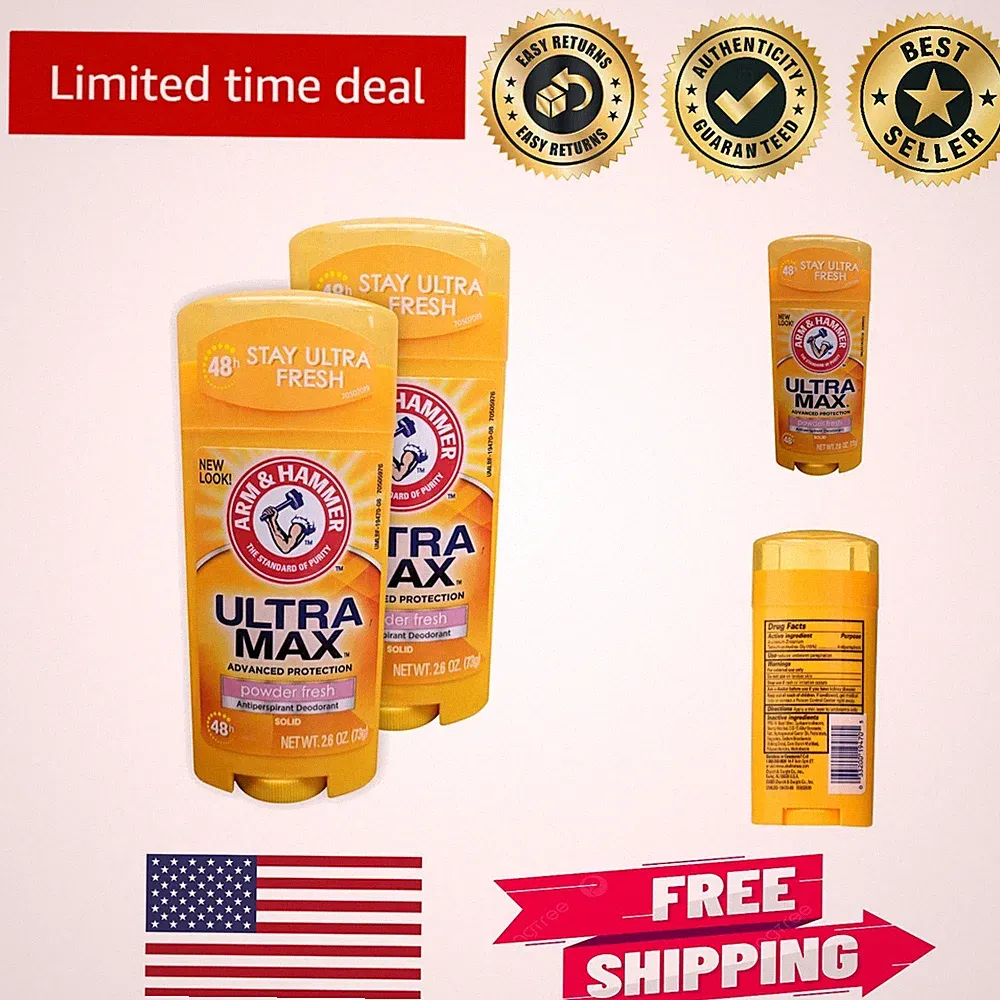 2-Pack Ultramax Antiperspirant - Vanilla & Musk Enhanced Baby Powder Fragrance