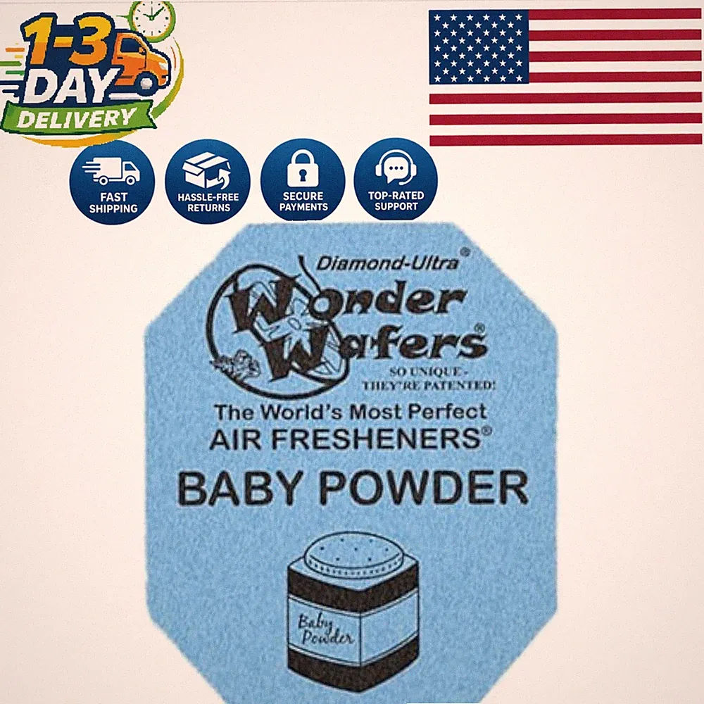 25 Count Baby Powder Fragrance Air Fresheners – Long-lasting and Portable