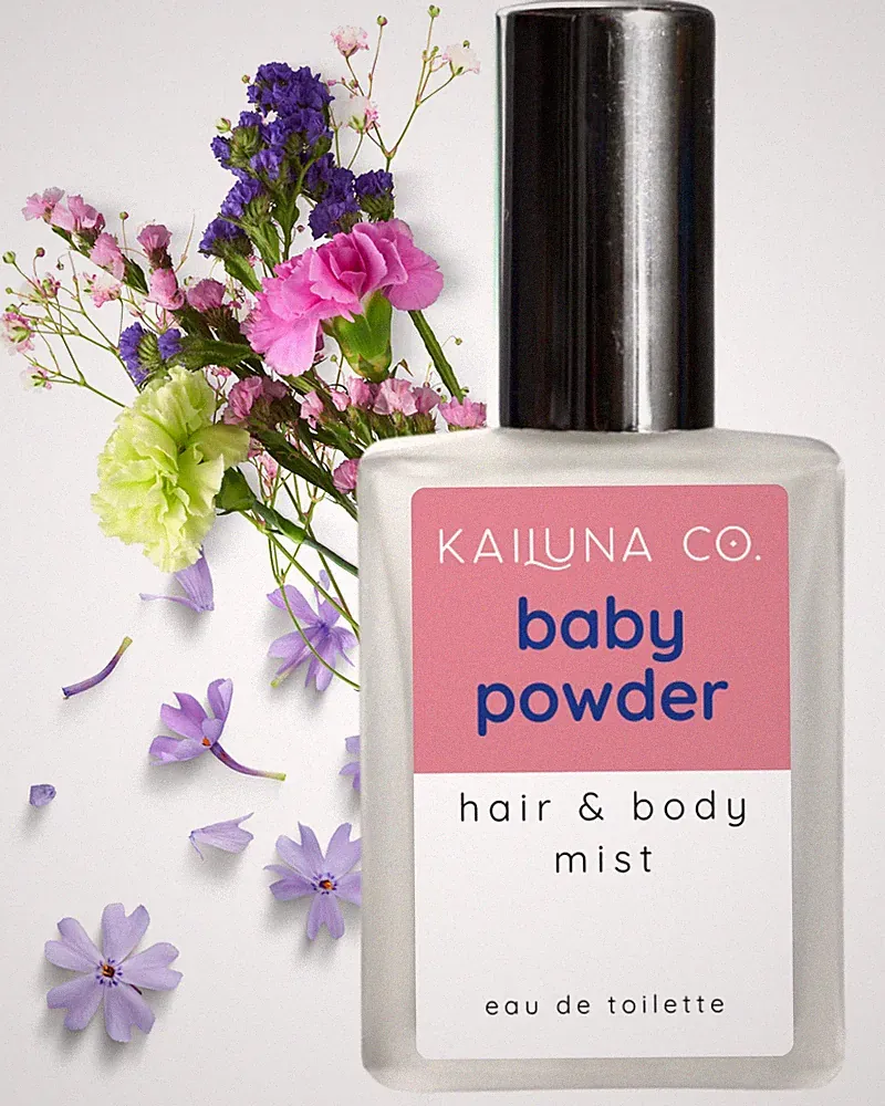 Baby Powder Hair & Body Mist Spray Essential Oils Alcohol-Free 0.5 Fl Oz