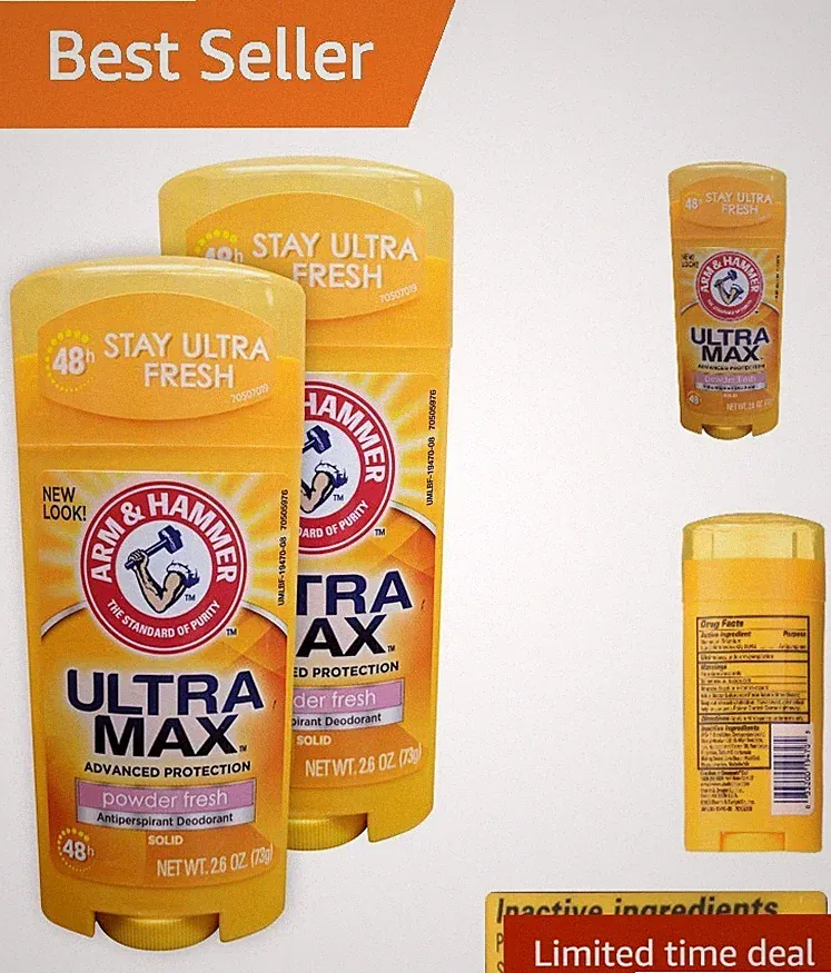 Ultramax Invisible Solid Antiperspirant & Deodorant 2.6 oz - Baby Powder Scent